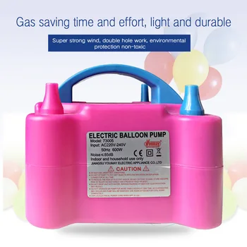 

220V/440V Electric Balloon Inflator Pump AC Plug Double Hole Nozzle Air Compressor Inflatable Electric Balloon Pump Air Blower