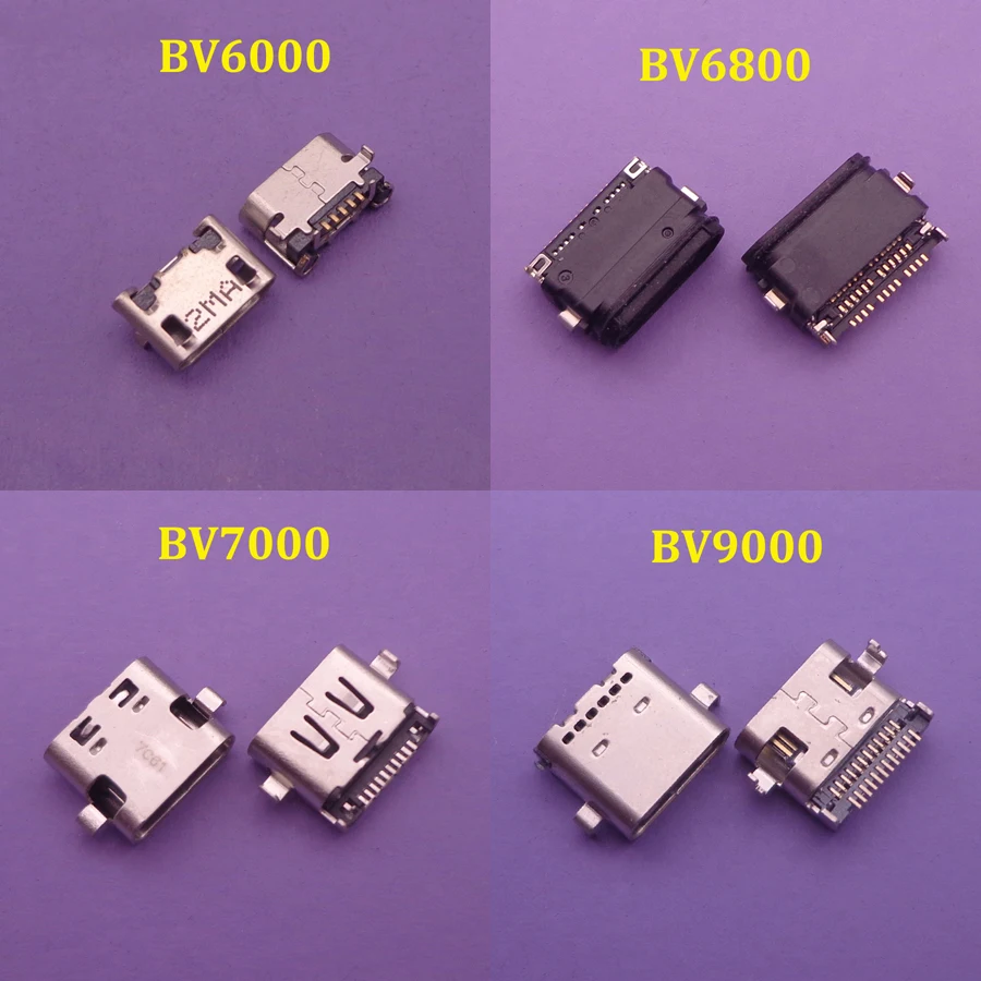2 шт. микро usb зарядный разъем для розетки сменный ремонта типа c BlackView BV6000 BV6800 BV9000