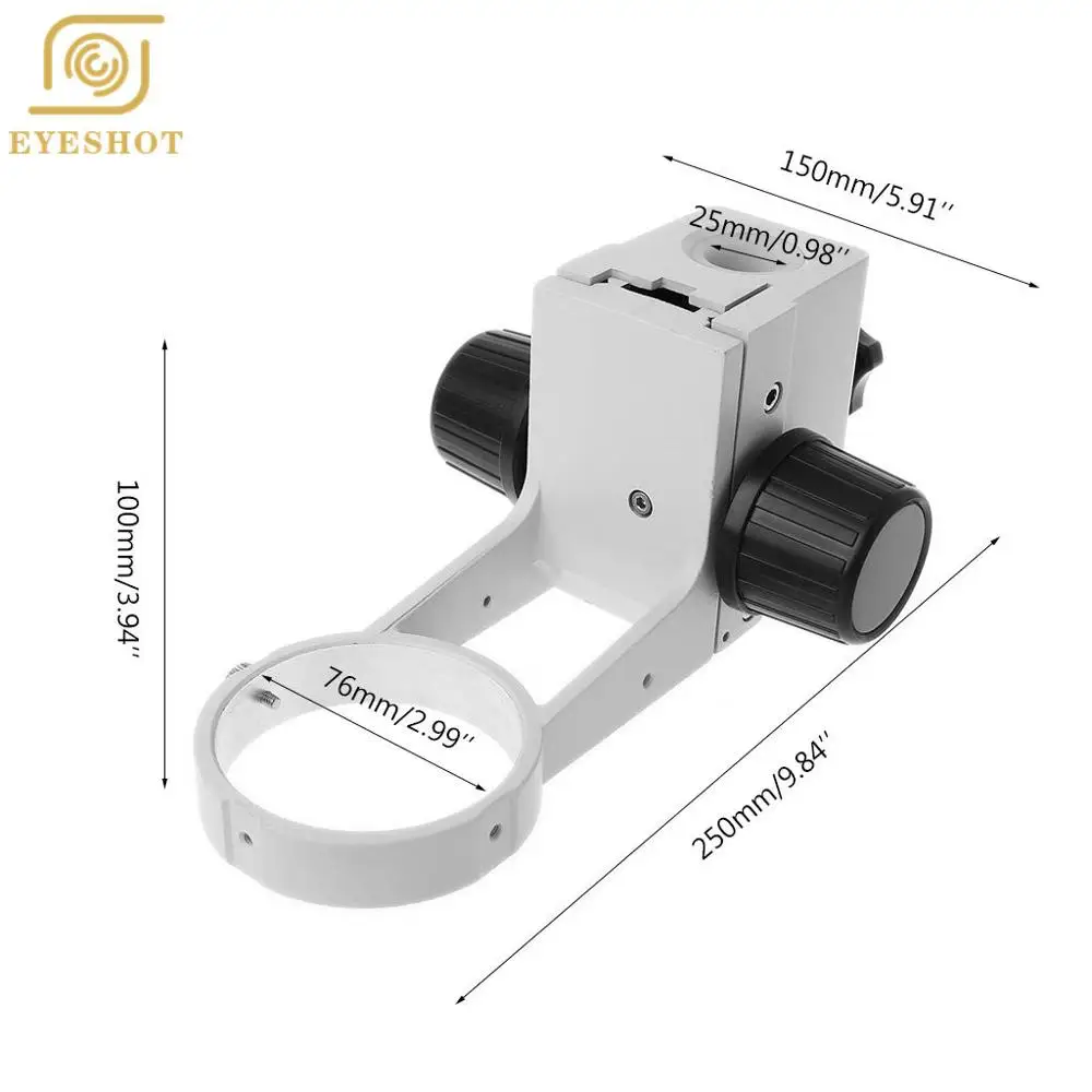 Стерео зум микроскоп фокусировка Регулировка Металлическая Ручка 25 мм головка микроскопа держатель кольцо для стойки пост(Арбор) устройства для микроскопа