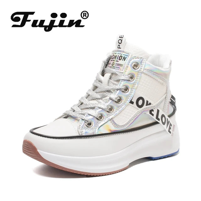 $US $17.11 Fujin Platform Women Shoes Spring Autumn 2020 Fashion High Top Bling Breathable Vulcanized Shoes Ca