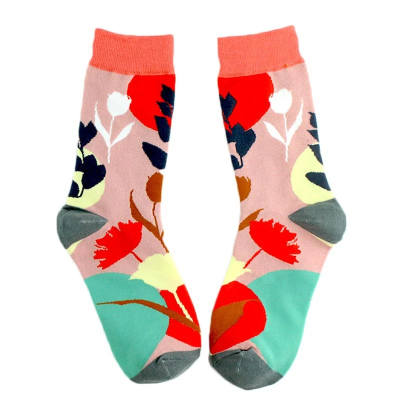 CHAOZHU, женские носки для макияжа лица, цветы, голубь, трендовые паркуры, хип-хоп, забавные носки, уличная оснастка, журнал, счастливые носки для женщин, calcetines - Цвет: 16