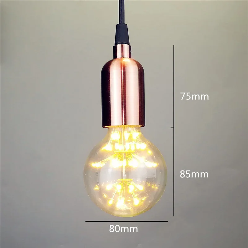 Solid E27 Type Light Socket Modern Industrial Lamps Water Lights Hanging Lights