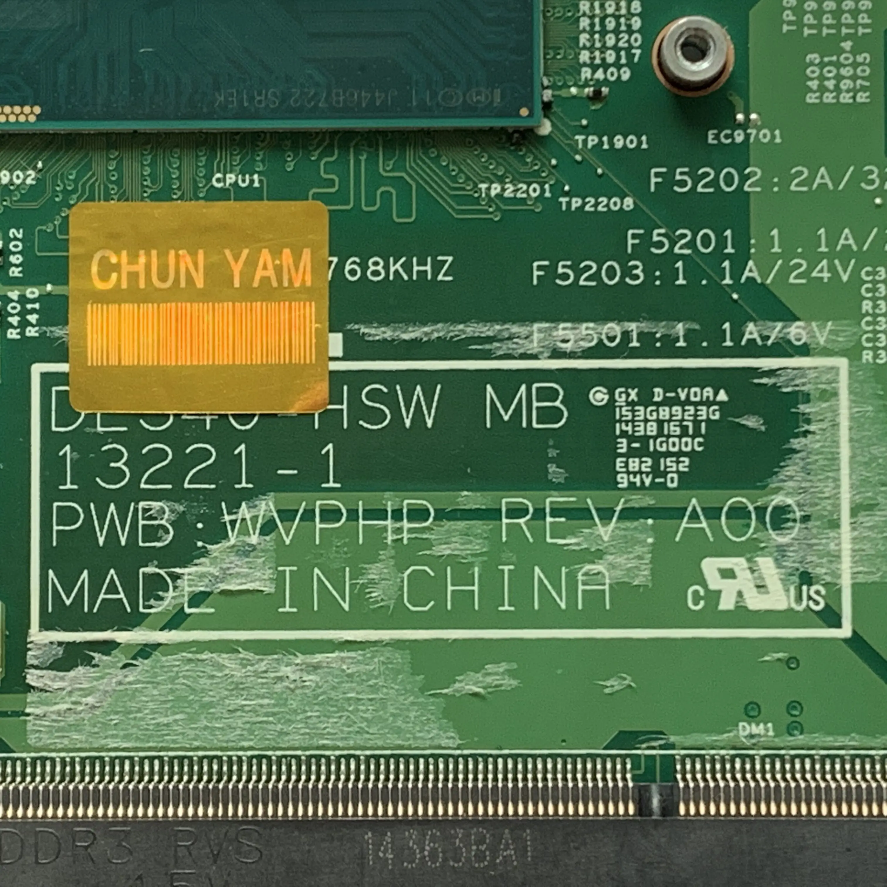 Kefu I3-4005U для материнской платы ноутбука Dell latitude 3440 DL340-HSW 13221-1 PWB: wvphn REV: A00 CN-07V7FW 7V7FW Материнская плата ноутбука