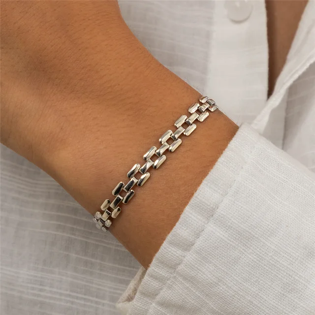 Exaggerated Cuban Chunky Thick Chain Necklace Women High Quality Big Iron Metal Silver Color Necklace Neck Jewelry Steampunk Men Silver Color 5