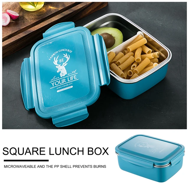 School Food Box Stainless Steel 4 Compartments  Kids Lunch Containers  School - Lunch Box - Aliexpress