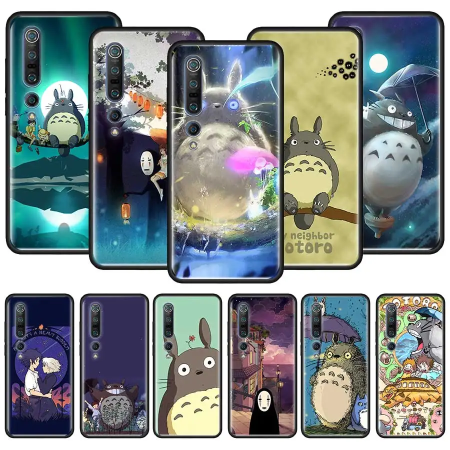 Silicone Phone Case For Xiaomi Mi Poco X3 M3 M4 Pro X3 NFC 9T 10T Note 10 Lite Studio Ghibli Totoro Soft TPU Back Cover Coque