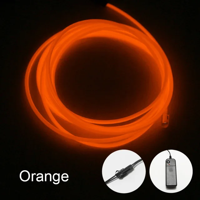 Neon Light El Led Neon Wire Under Car Flexible Soft Tube Lights Christmas LED Strip Sign Anime/Body Woman/Rooms Rope Light RGB Orange