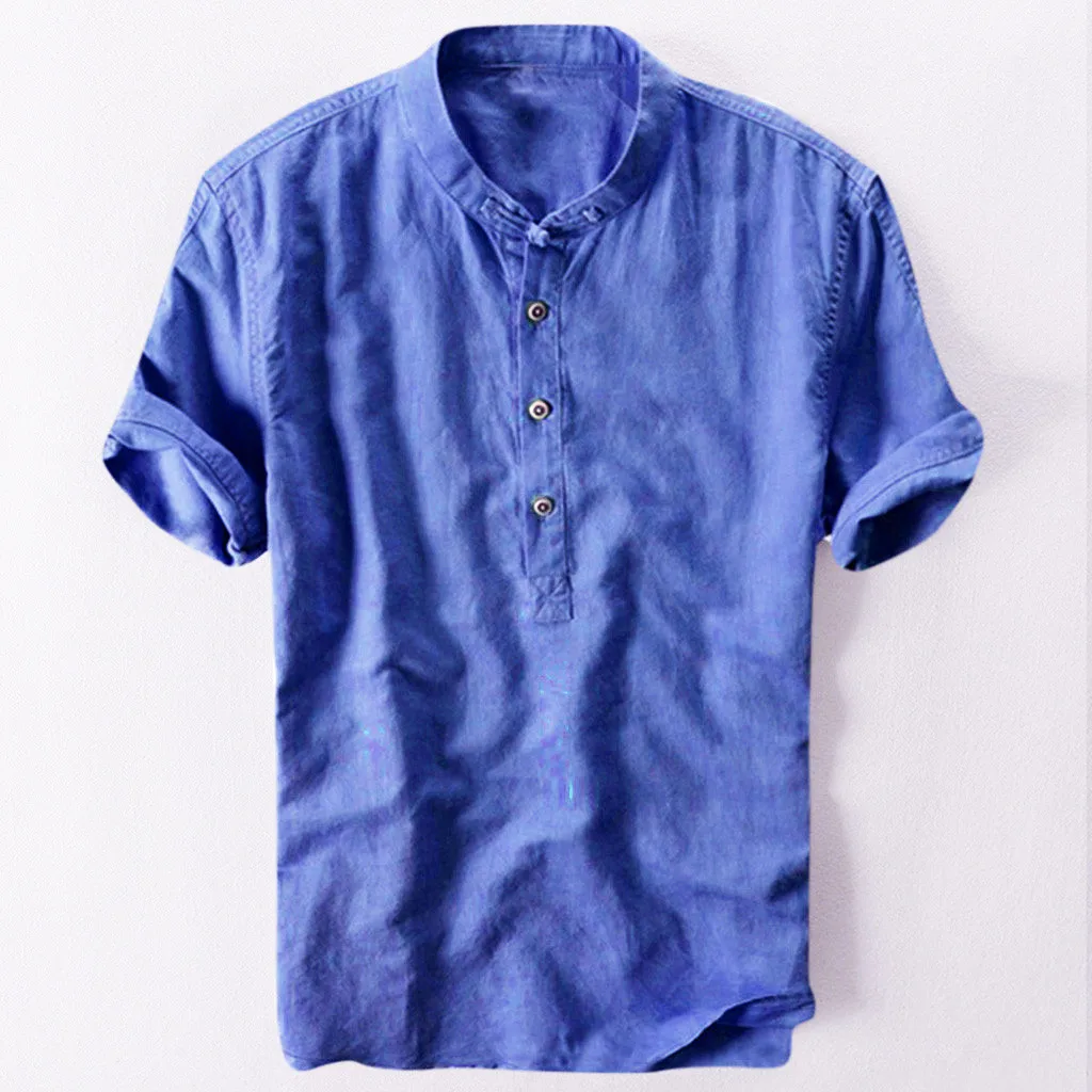 NY Брендовая мужская рубашка с коротким рукавом, тонкий дышащий воротник, приталенная однотонная летняя крутая рубашка из пеньки, мужской пуловер m-xxxl 8,7 - Цвет: NY
