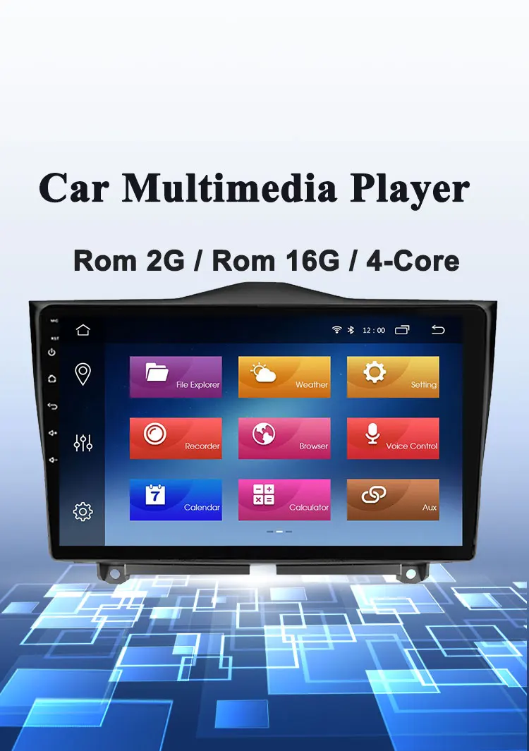 Top Bonroad 2din 9 inch Android 8.1 Car Radio Multimedia Video Player Navigation GPS  No DVD BT  For LADA ВАЗ Granta Cross 2018 2019 0