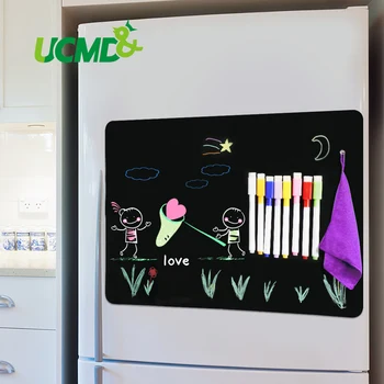 

17*11" 8*12" Magnetic Chalk Board Sheet for Kitchen Fridge Stickers Weekly BlackBoard Calendar Menu Planning with 8 Markers Pen