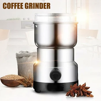 

Stainless Steel Blades Coffee Grinder Stainless Electric Herbs/Spices/Nuts/Grains/Coffee Bean Grinding Multifunctional D6