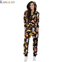 Рождественский флисовый пижамный комплект KANCOOLD с длинным рукавом, фланелевая ночная рубашка с рисунком, домашняя одежда, удобная женская пижама