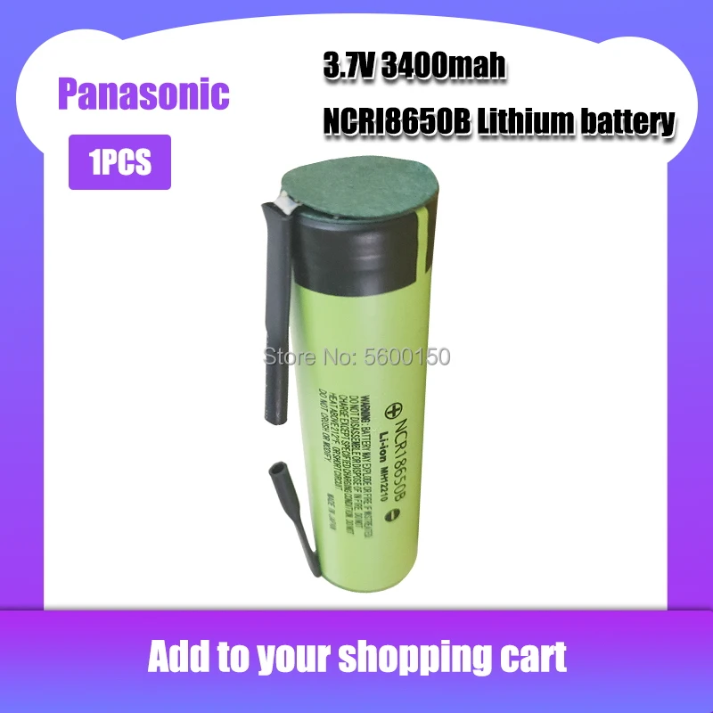 Аккумулятор panasonic NCR18650B 3 7 литиевая аккумуляторная батарея 3400 18650 мАч с никелевыми
