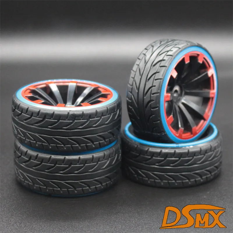 4 шт. RC 1:10 дрейф автомобиля пластиковые обода колеса и шины для HSP 94123/94122/94103/D4/D3 5008LL