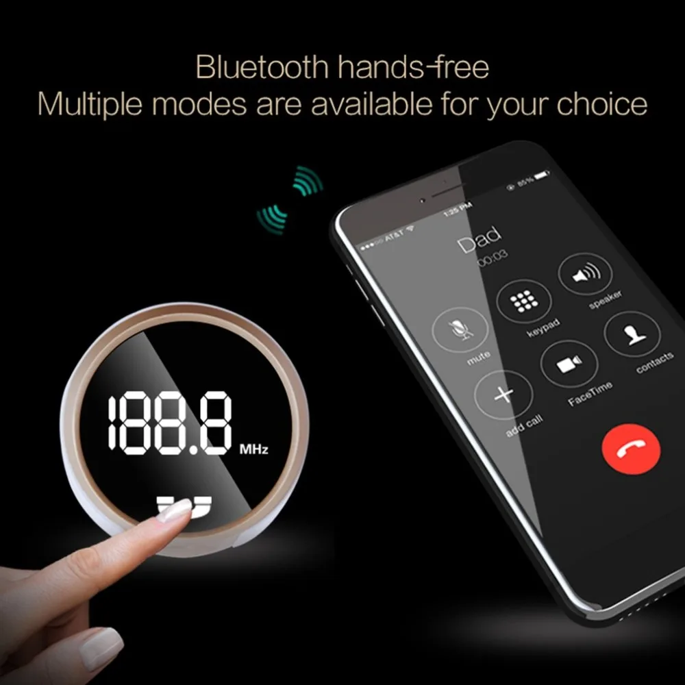 Автомобильный MP3 аудио плеер с двойным USB 3.4A зарядным устройством 12-24 в Bluetooth fm-передатчик fm-модулятор автомобильный комплект громкой связи