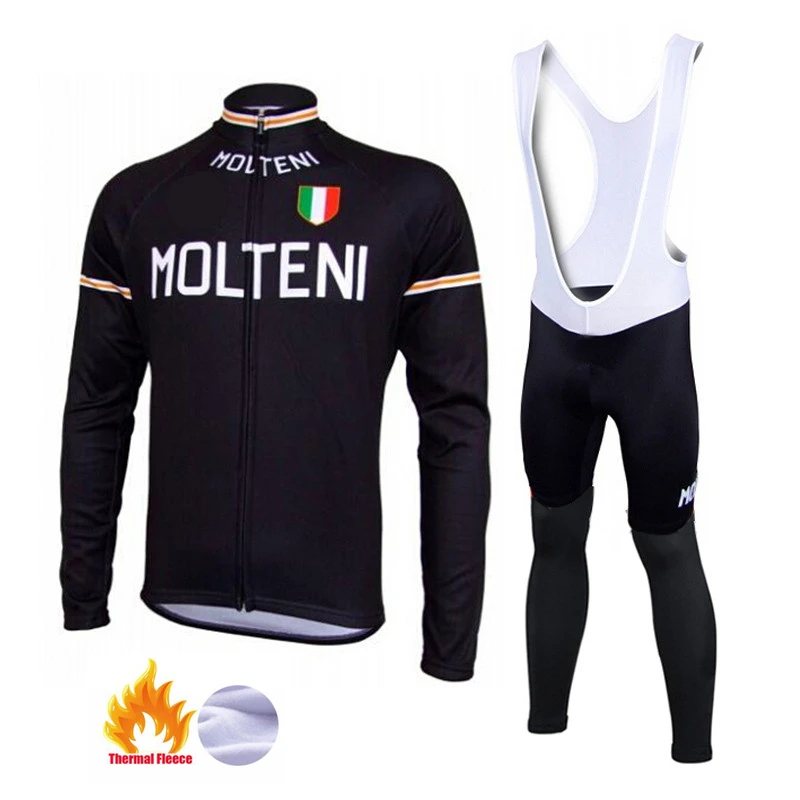 MOLTENI зимний термальный флисовый велосипедный комплект велосипедная одежда горный велосипед велосипедная одежда Велоспорт Джерси Набор Майо Ropa Ciclismo Invierno - Цвет: Pic Color