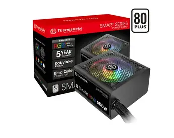 

Tt (Thermaltake) Smart RGB 600W power supply (80PLUS certification/RGB fan/multiple light /ultra-quiet fan/5years Replace new)
