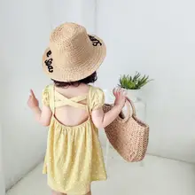 Летнее Хлопковое платье-блуза с сердечками для маленьких девочек, милое детское платье принцессы, 6 шт./партия