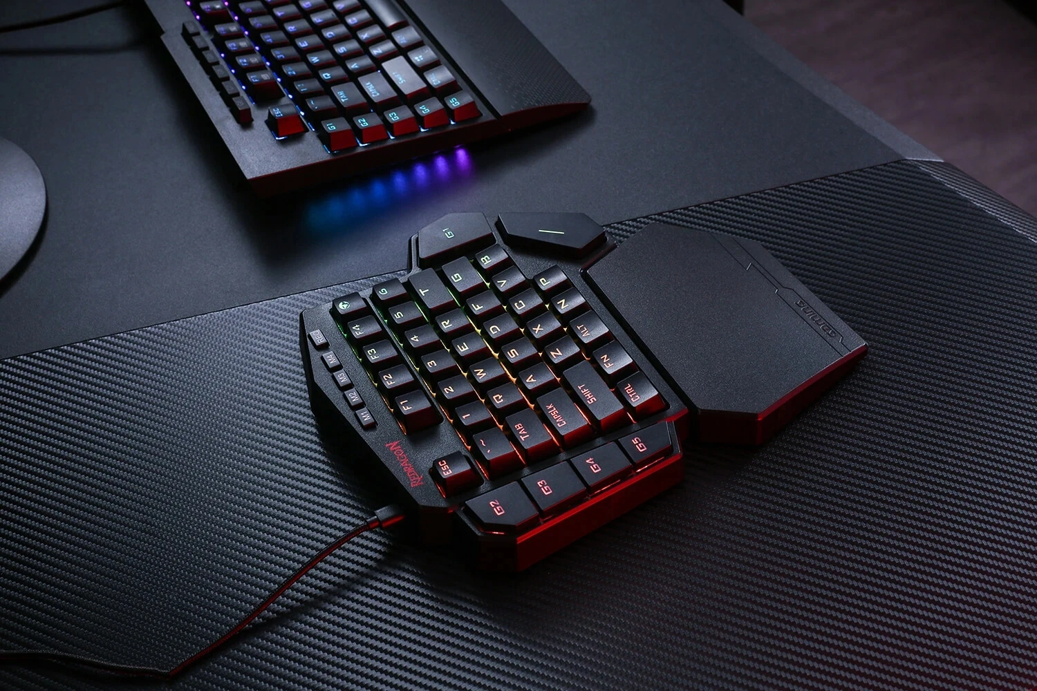 rgb de uma mão 42 teclas interruptor