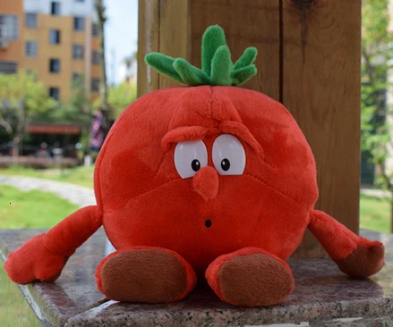 tomato Новые фрукты овощи банан груша Brcoccoli арбуз цветная капуста лимонный гриб ананас Starwberry " мягкая плюшевая кукла игрушка - Цвет: tomato