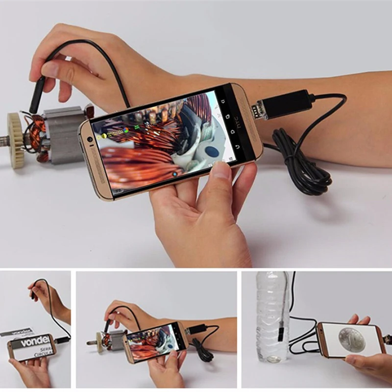 Камера для осмотра 2 в 1 USB Водонепроницаемая Компьютерная видеокамера в реальном времени для мобильных телефонов Водонепроницаемая камера для осмотра
