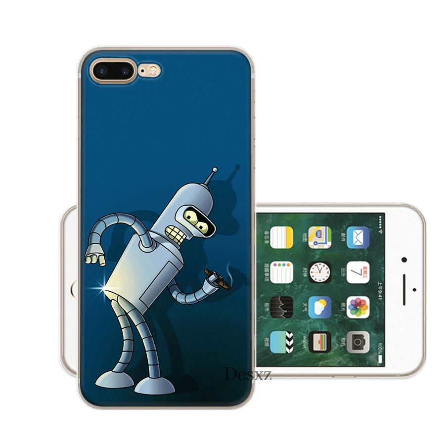 Чехол для мобильного телефона iPhone Apple XR X XS Max 6 6s 7 8 P Lus 5 5S SE Shell Futurama Bender Cool защита Мода