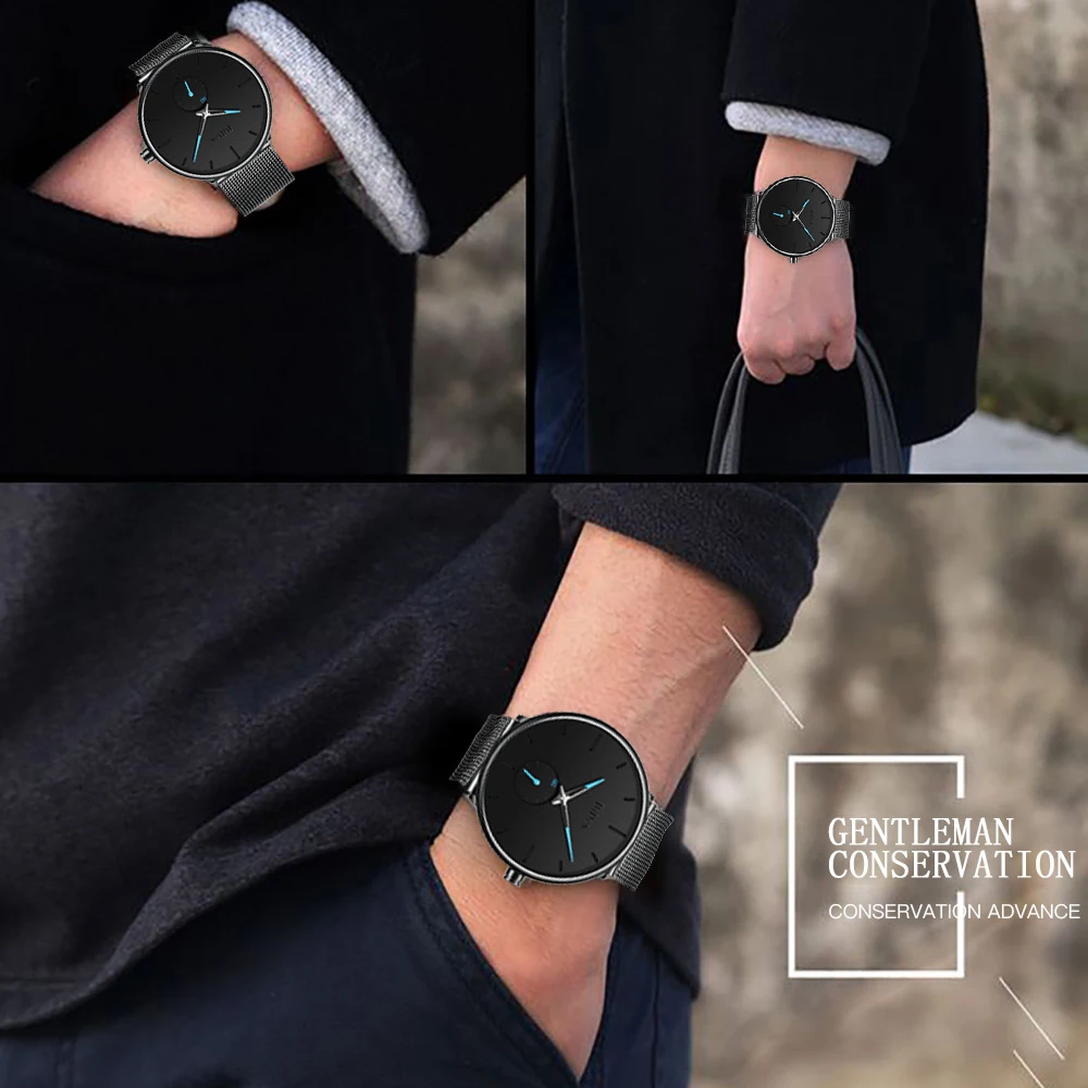 Cena Moda męska zegarki Top marka luksusowy zegarek kwarcowy męski prosty zegar Relogio Masculino ze stali nierdzewnej zegarek wodoodporny