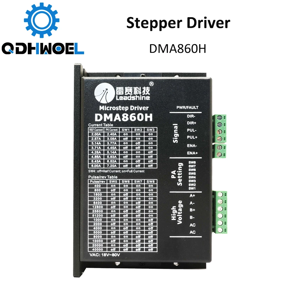 Двухфазный шаговый драйвер QDHWOEL Leadshine DMA860H 18 80 В переменного тока 2 4 а|Драйвер
