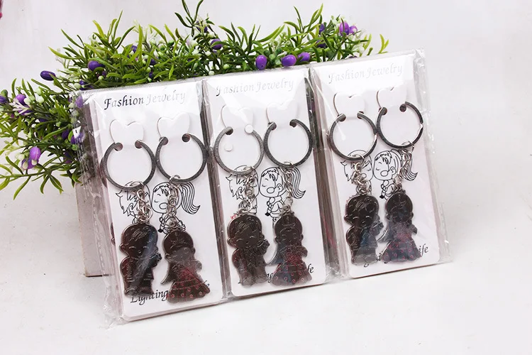Teacher's Day Gift Couples A Pair of Buckles Creative Gifts Alloy Key Ring Variety Style Can Be Mixed Batch