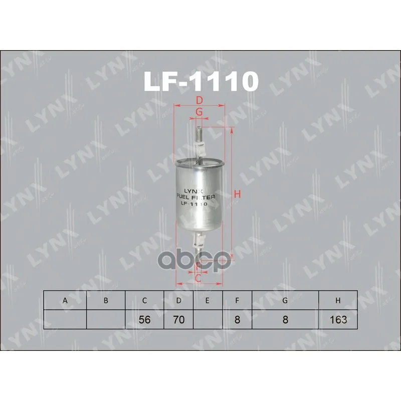 Фильтр Топливный Opel Omega B 2.0i-3.0i V6 4/94-,Daewoo Lanos/Ассоль 1.4-1.6,Nubira 1.6-2.0, Chevrolet Niva LYNXauto арт. LF1110
