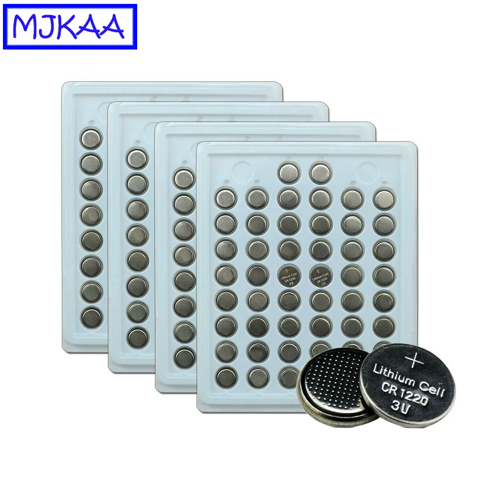 MJKAA 200 шт. Новый CR1220 3 в литиевый кнопочный аккумулятор CR 1220 ECR1220 LM1220