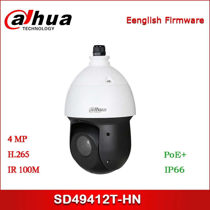 

Dahua IP camera SD49412T-HN 4MP Security Camera 12x IR PTZ Network Camera