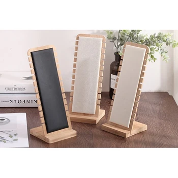 

Jewelry Display Stand Suede/Leather Pendant Chain Earring Rings Holder