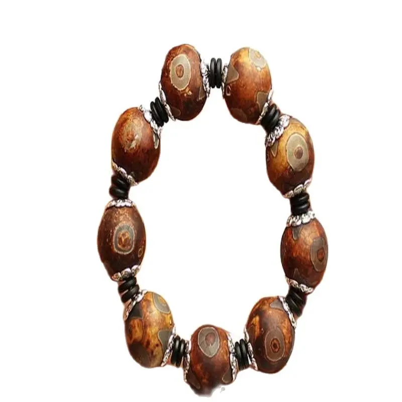

Tibet DZi Agate Bracelet Domineering Retro Enrichment Bracelet For Men