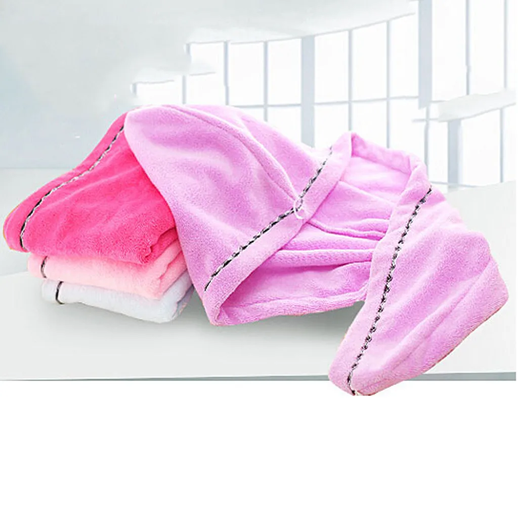 2 шт., полотенце для сушки волос, быстрая сушка волос, шапка, обернутое ...