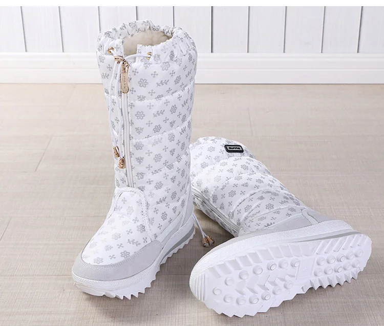 

Women Shoes 2019 Winter Boots Platform Warm Slip On Waterproof Fashion Winter Shoes Botas Mujer Size 35-42 Women Snow Boots