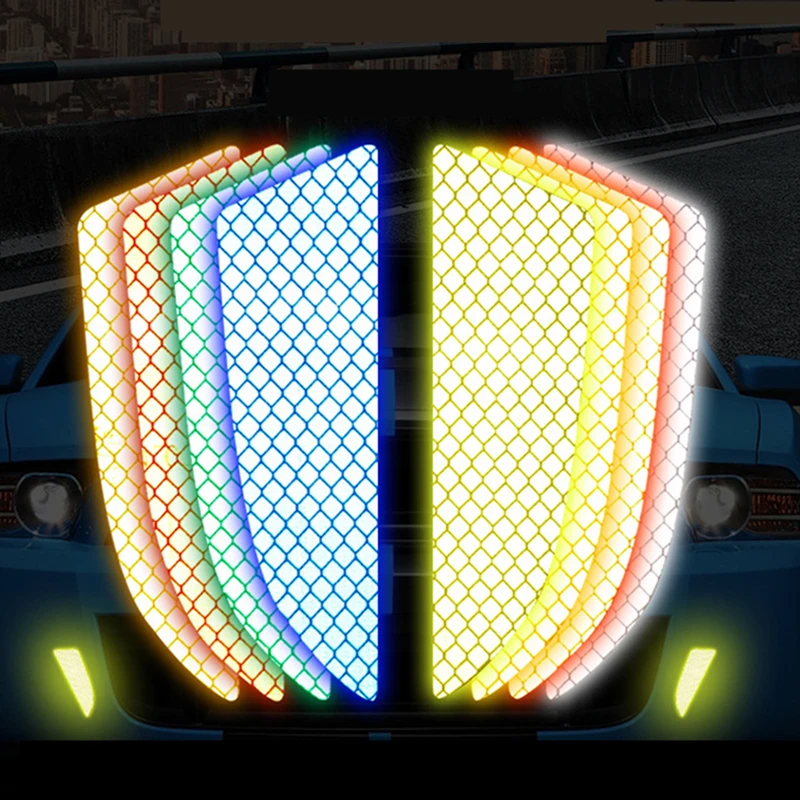 

2Pcs/Set Car Reflector Protective Sticker Scratches Safety Warning Reflective Car Stickers Acessorio Para Carro Reflective Tape