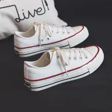  Canvas shoes women's 2021 spring and summer new white shoes Korean ulzzang chaoharajuku versatile student shoes 