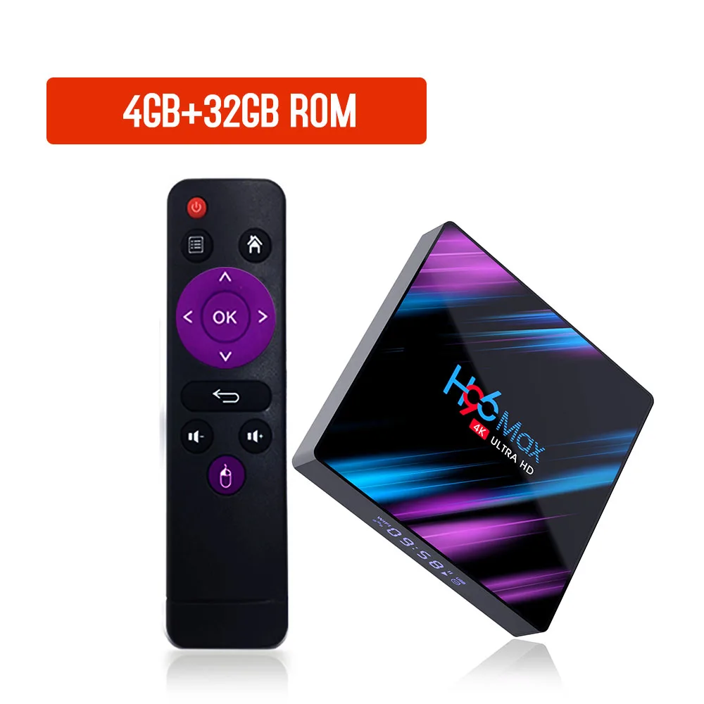 ТВ-приставка H96MAX Android 9 0 4-ядерный процессор RK3318 64-битный 2 4G/5 8G Wi-Fi BT 4 4K HD медиаплеер