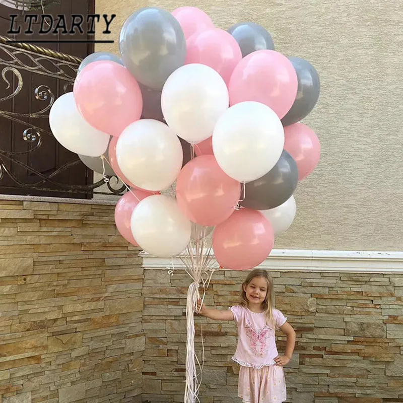 Серый, розовый латексный шар 10 дюймов, серые, белые, Звездные, 18 дюймов, вечерние воздушные шары на свадьбу, день рождения, вечеринку, воздушный шар для детского душа, украшения, принадлежности