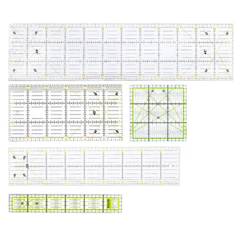 

5PCS Patchwork Ruler Quilting Tools Acrylic Fabric Cloth Ruler for Patchwork DIY Sewing Quilting Tools 60CM 30CM 45CM 15CM