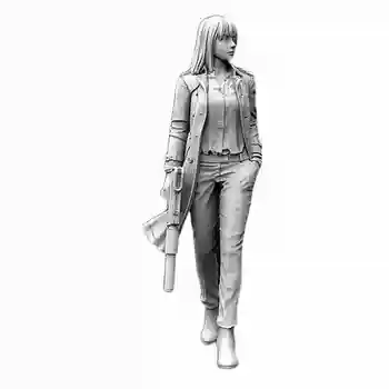 

1/35 Resin Soldier Model Self-assembled White Model Resin Figures Gunman Resin Kit Agent Aida Female Soldiers Model Toy A-115