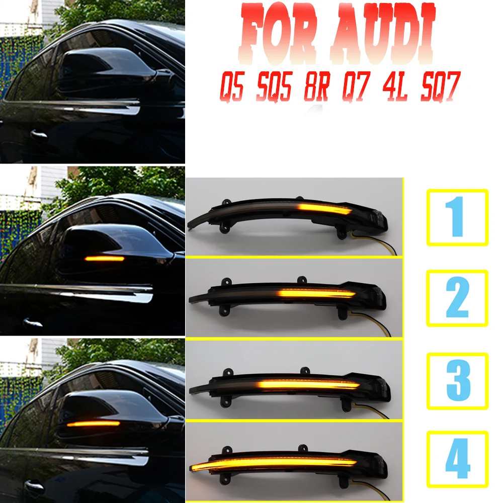 

Dynamic Mirror Indicator Blinker For Audi Q5 SQ5 8R Q7 4L SQ7 Side LED Turn Signal Light Beetle 2010 2014 2015 2016 2017