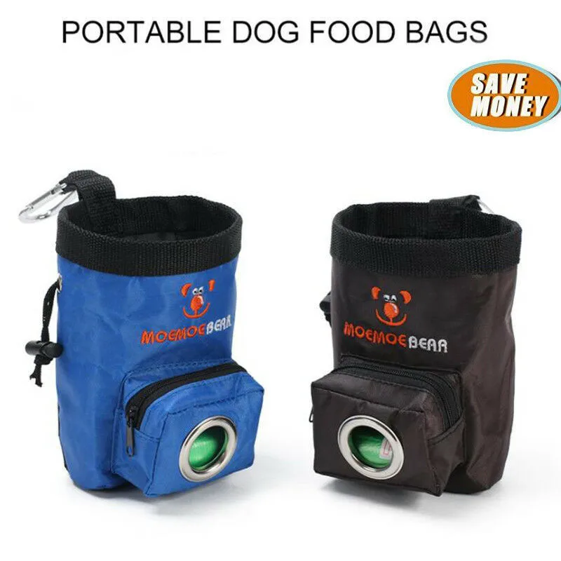 

Portable Dog Training Treat Bags Snack Bag Pet Feed Pocket Puppy Pouch Waist Waist Bag Food Treat +Poop Bag