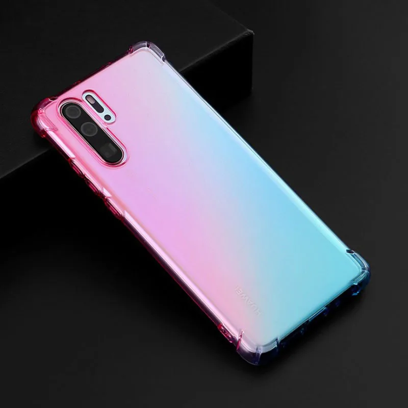 Pink green Чехол для телефона для huawei P20 P30 Pro 20 Y5 Y6 Y7 Y9 силиконовый прозрачный Футляр Мягкий чехол для задней крышки из huawei P30 P20 Коврики 30 Pro Чехол - Color: Pink green