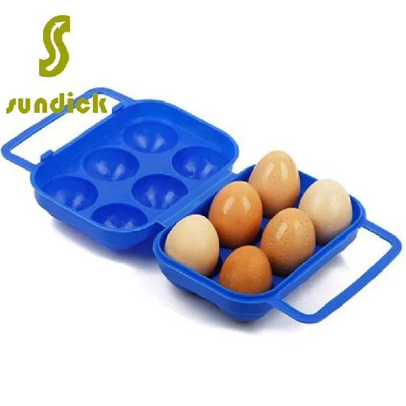 

Mountain Guest Egg Box 6 Pieces Outdoor Camping Portable Egg Box 6 Grid Egg Box Anti-Pressure 6 Grid Egg Box