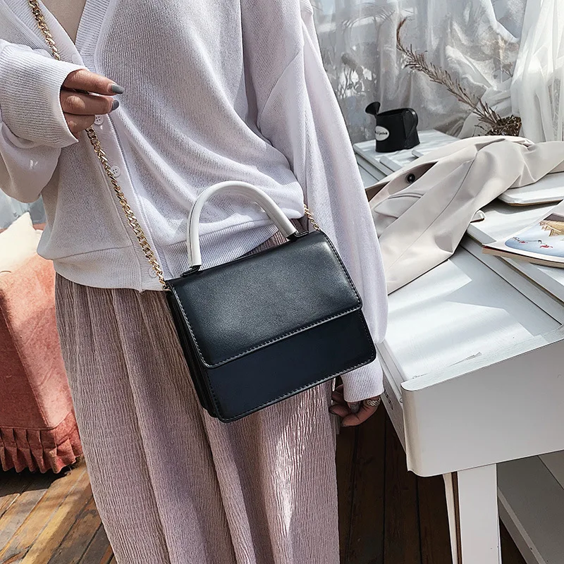 

New Arrival Bag Women's 2019 New Style Fashion Versitile Fashion Chain Shoulder Bag INS Korean-style Simple One-Shoulder Square