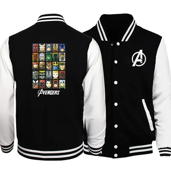 

New Style Avengers Movie Print Thanos Iron Man Men Jacket 2019 Autumn Slim Bomber Jackets Male Men Warm Fashion Men's Streetwear