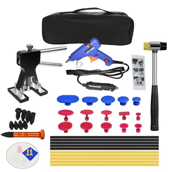 

41Pcs/Set 12V Glue-Gun Metal Dent Lifter-Glue Puller Tab Car Body Hail Removal Paintless Car Painless Dent Repair Hail Removal T