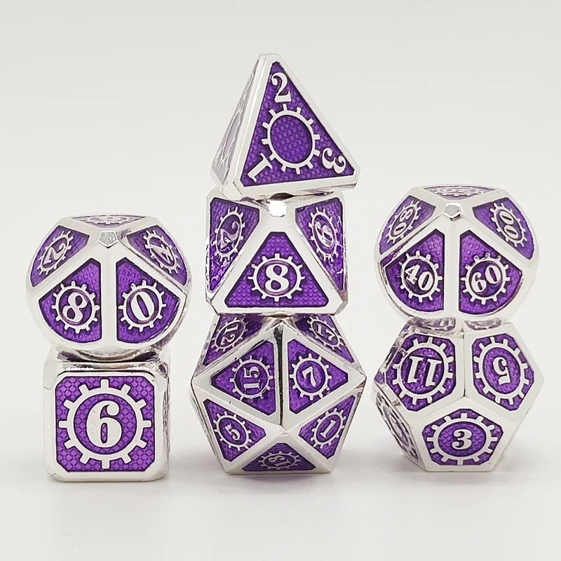 MEHAO игральные кости DND металлические rpg набор многогранные подземелья и дракон